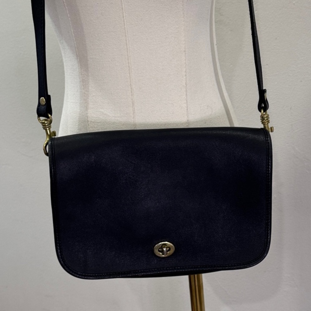 Vintage Hunt Club Leather Crossbody Bag | Brass Hardware | Fully Restored